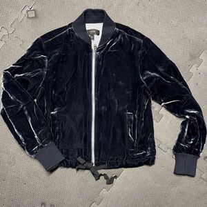 J. Crew Dark Velvet Bomber Jacket